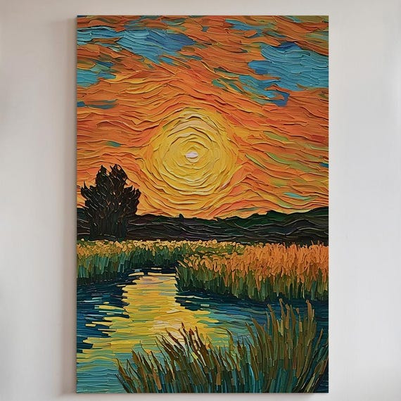 Abstract Ocean Sunset Wall Art Framedunframed Canvas Or Poster Print 224