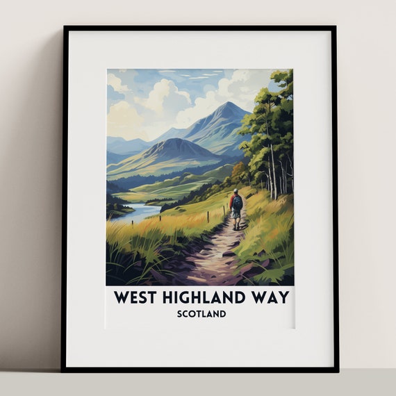 West Highland Way Travel Poster Art Print Scottish National Trail Nature Unframed Wall Home Decor Gift