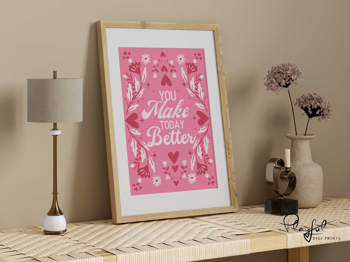 Boho Folklore Valentine Wall Art Art Print - Image 4