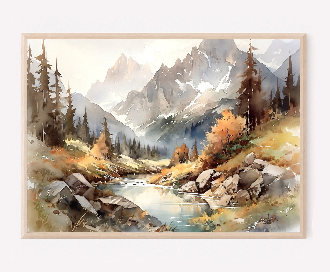 North Cascades Travel Poster, National Park Art Print