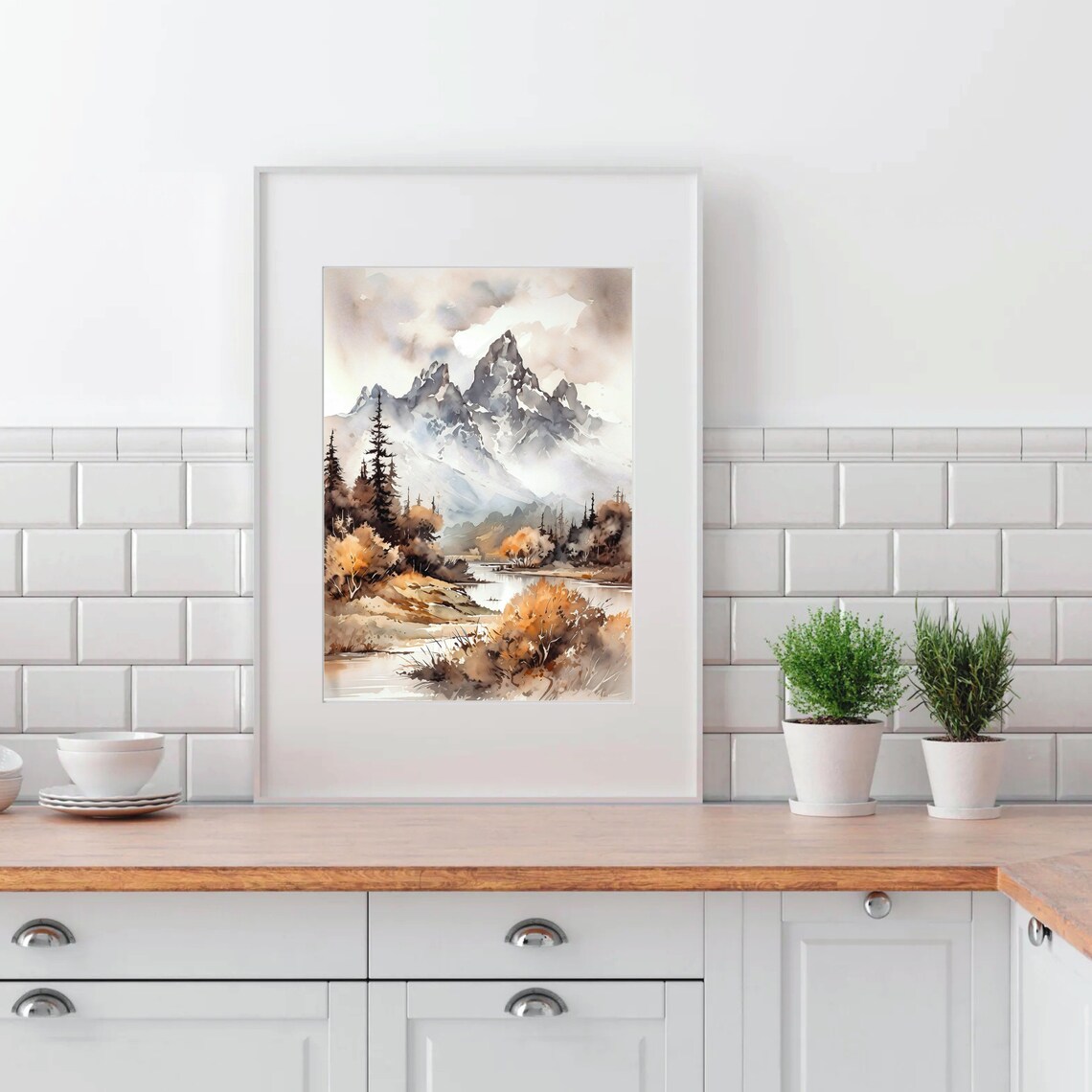 Grand Tetons National Park Mountain Landscape Art Print - Image 3