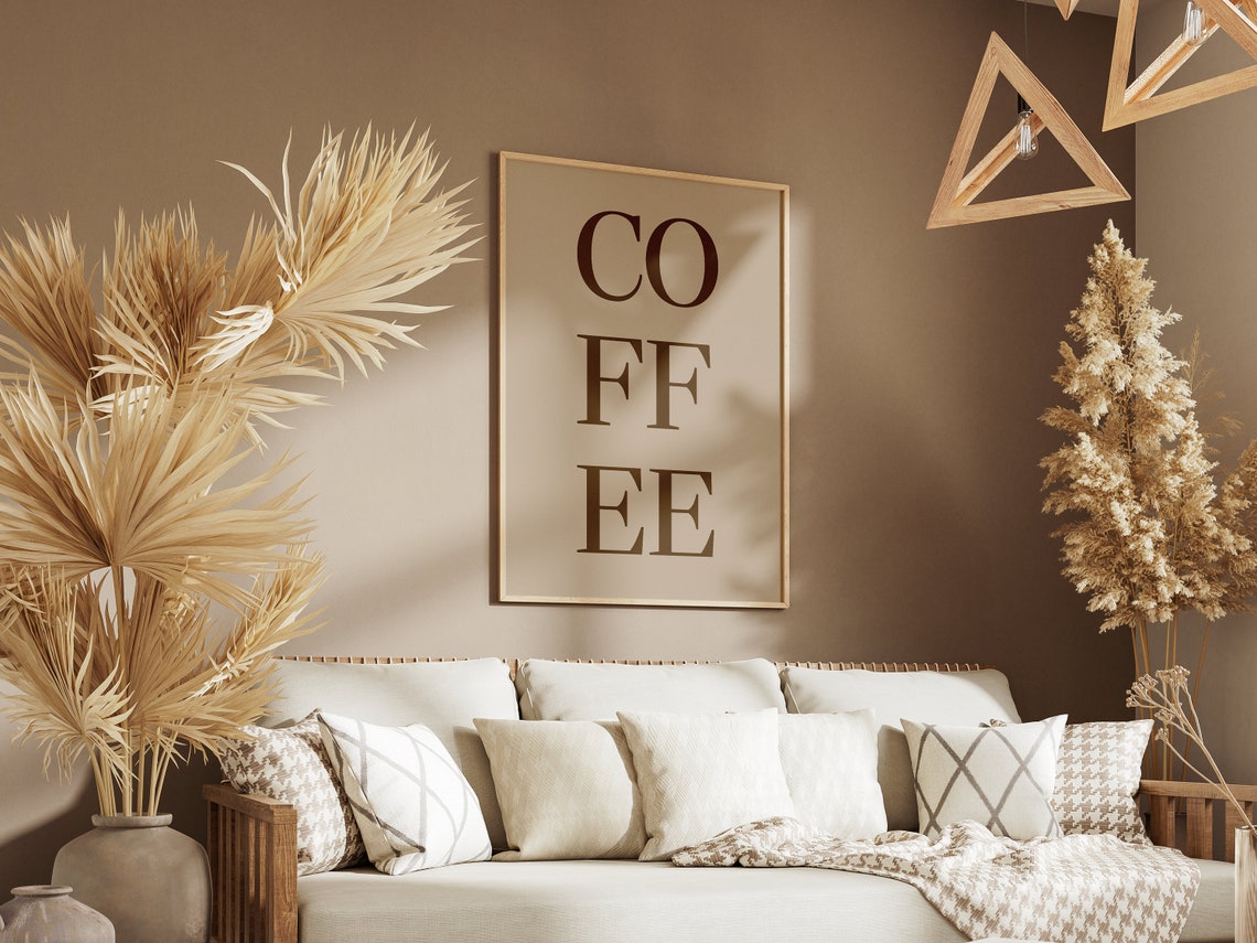 Modern Minimalist Coffee Letter Typography Kitchen Wall Poster - Image 4