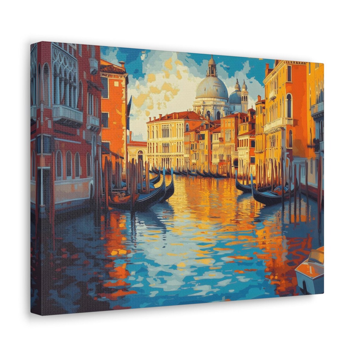 Venice Grand Canal Gondolas Bold And Colorful Cityscape Poster - Image 2