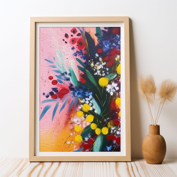 Australian Acacia Wattle Delight Abstract Art Print