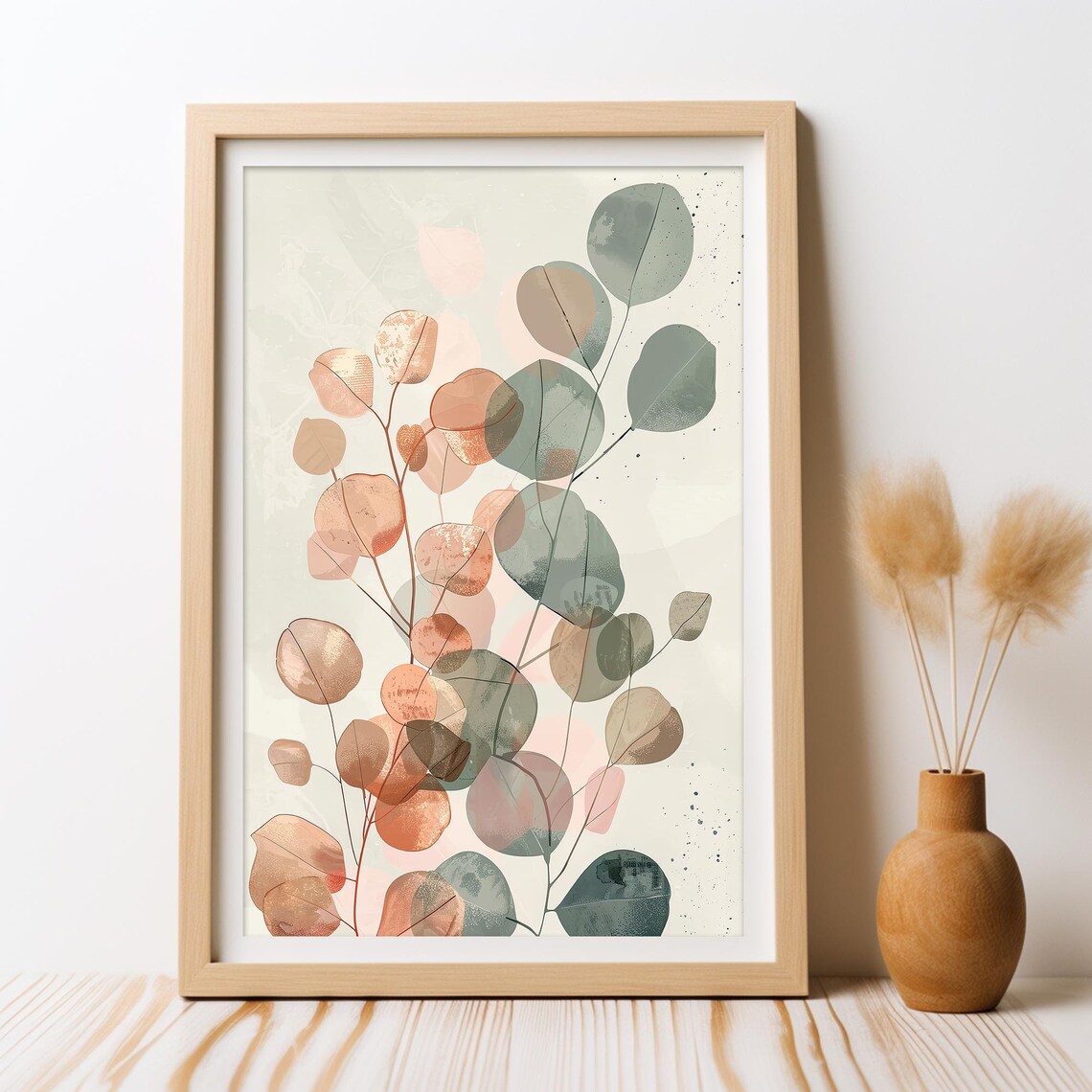 Australian Eucalyptus Boho Neutral Botanical Print