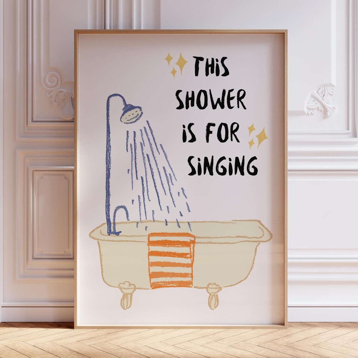 Shower Is for Singing Funny Bathroom Art Print