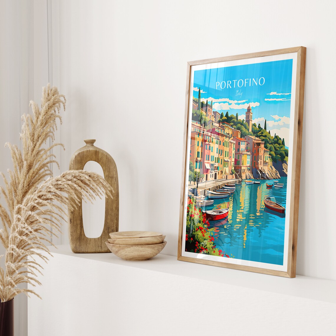 Portofino Travel Poster, Italy Travel Poster - Image 2