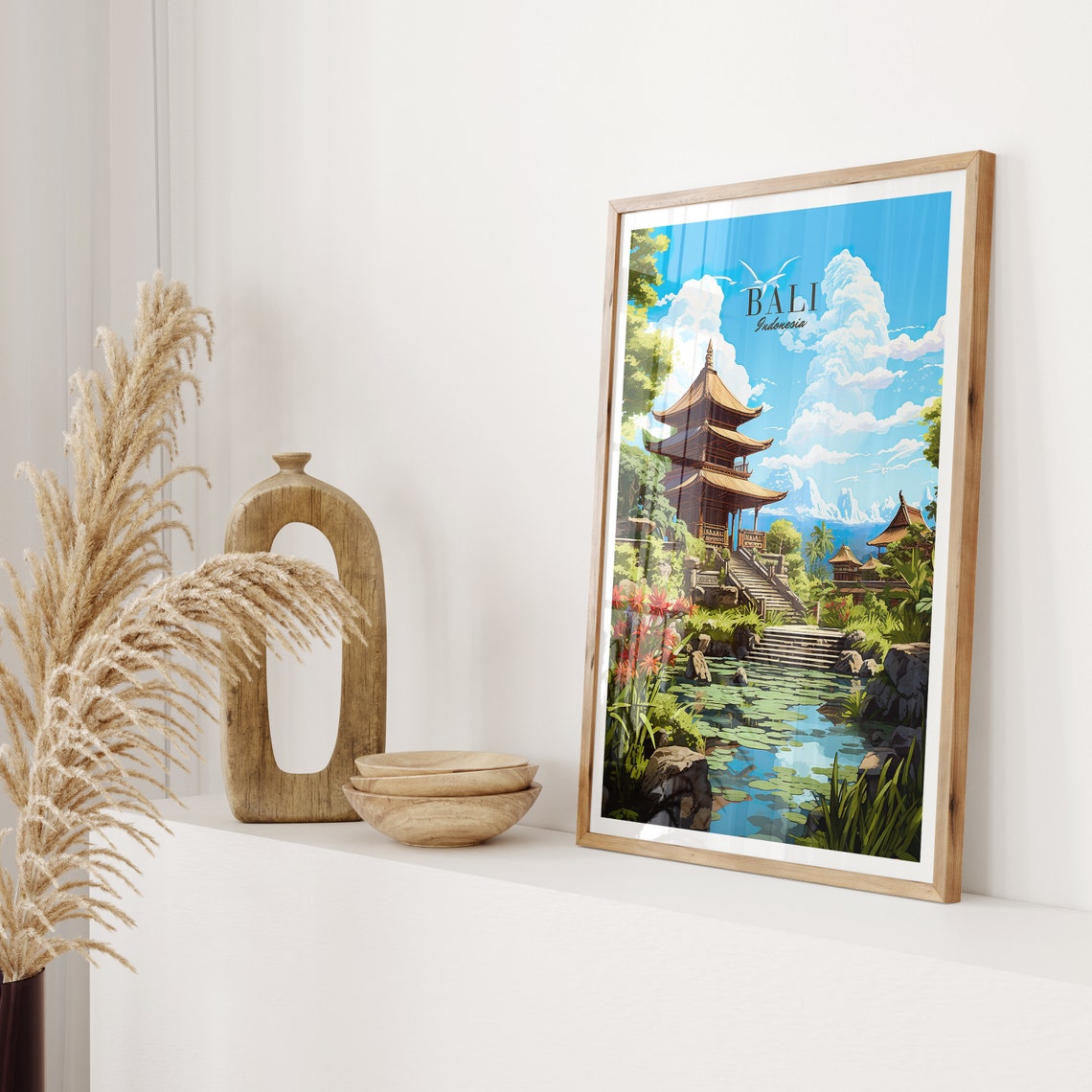 Bali Travel Poster Bali Poster Bali Vintage Poster Travel Poster Bali Retro Poster Bali Travel Gift Indonesia Bali Print Ubud Poster - Image 2