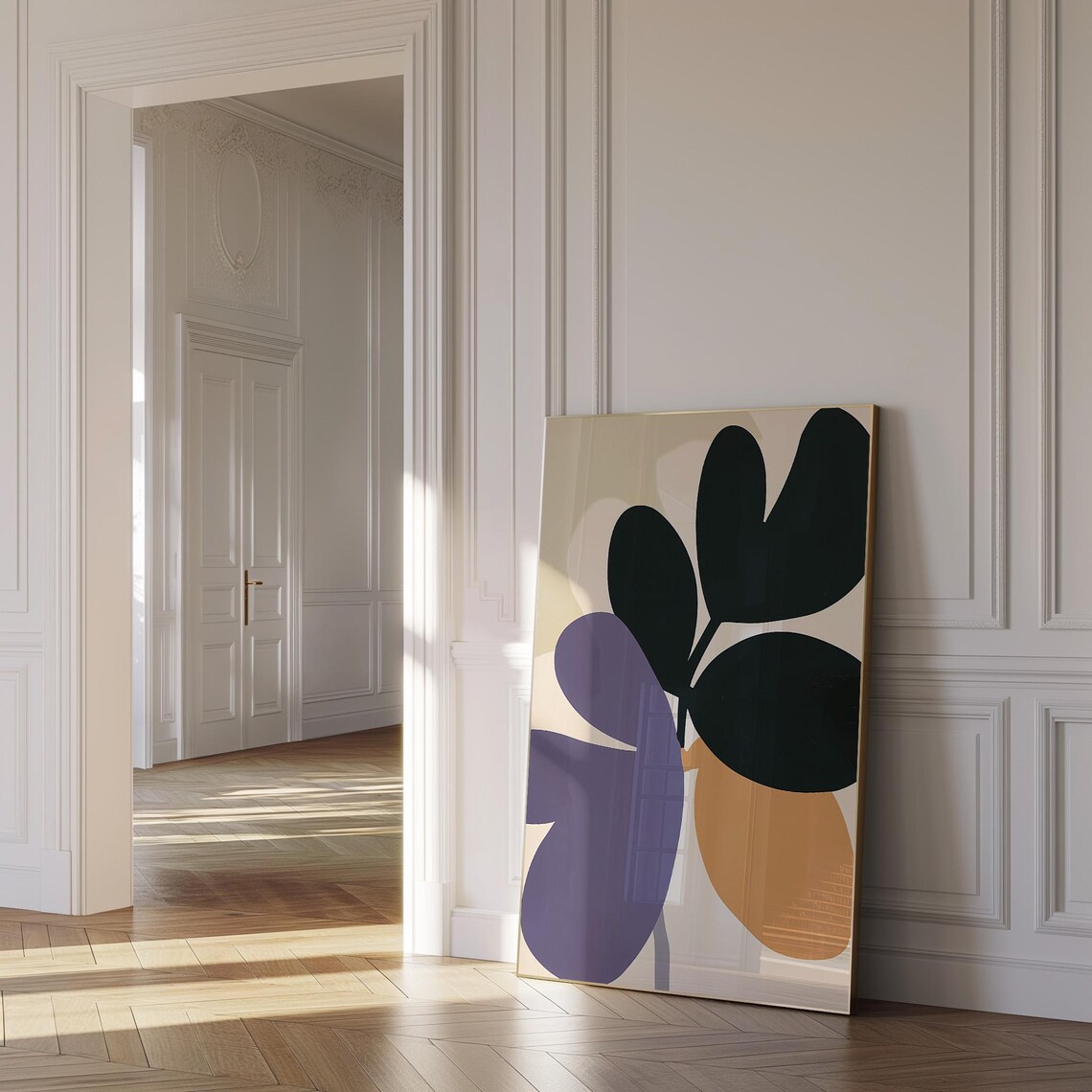 Airy Abstract Pastel Botanical Colorful Organic Shapes Poster - Image 2
