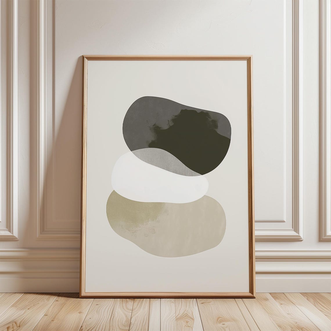 Stacked Organic Blobs Minimalist Neutral Abstract Shapes Poster - Image 5