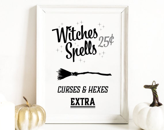Halloween Decor Wall Art Prints Decoration Party Sign