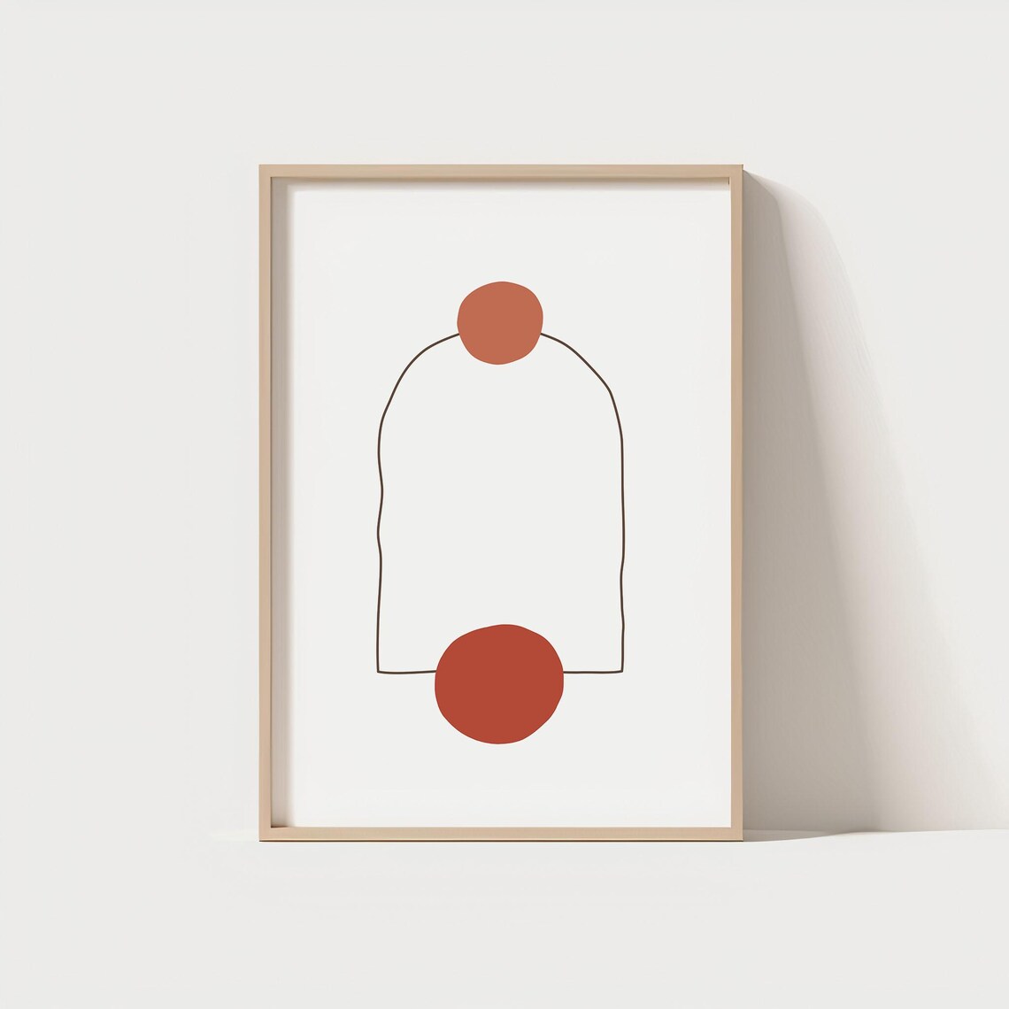 Minimalist Scandinavian Abstract Wall Art Print Boho Geometric Poster Mid Century Modern Neutral Minimal Decor