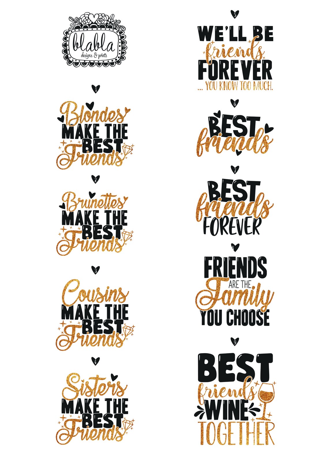 Friends Are the Family You Choose Three Friends Celebration Poster - Image 2