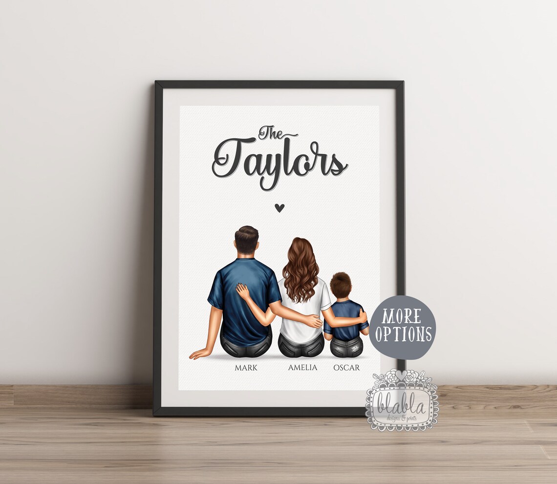 Family Print Personalised Family Gift For Daddy Gift For Mum Fathers Day Gift Our Family Family Where Life Begins And Love Never Ends - Image 2