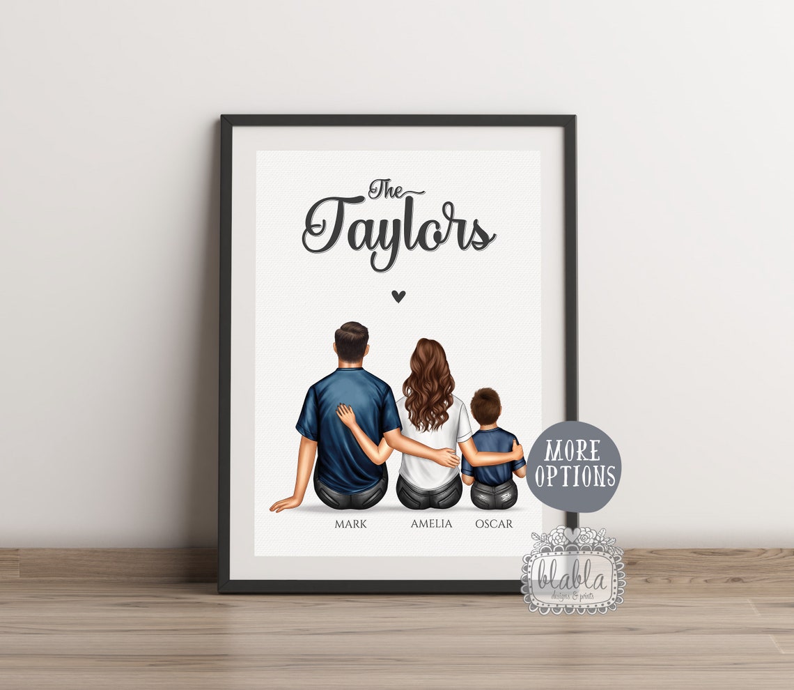 Family Where Life Begins And Love Never Ends Personalised Gift Poster - Image 2