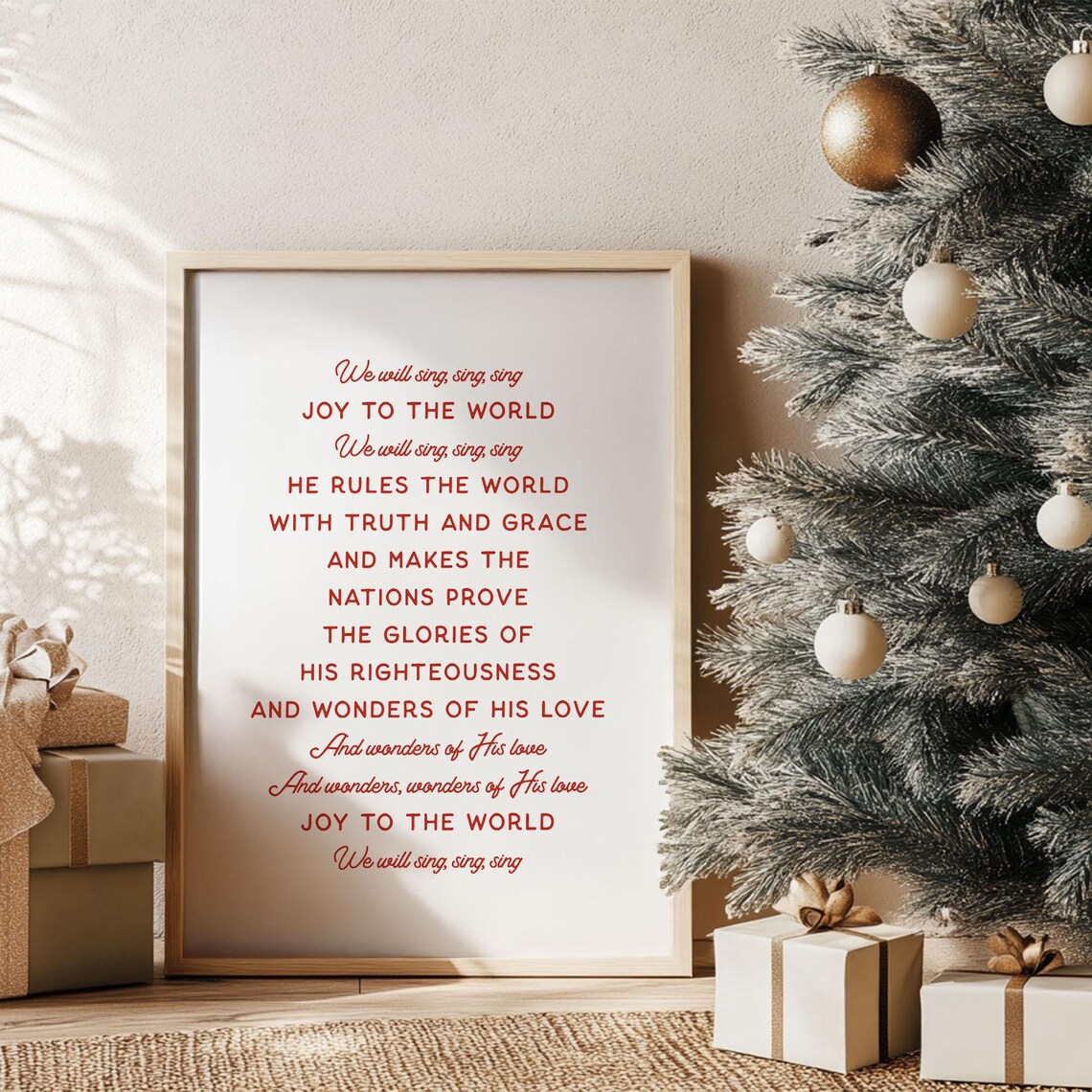 Joy To The World Christmas Lyrics Poster, Christian - Image 5