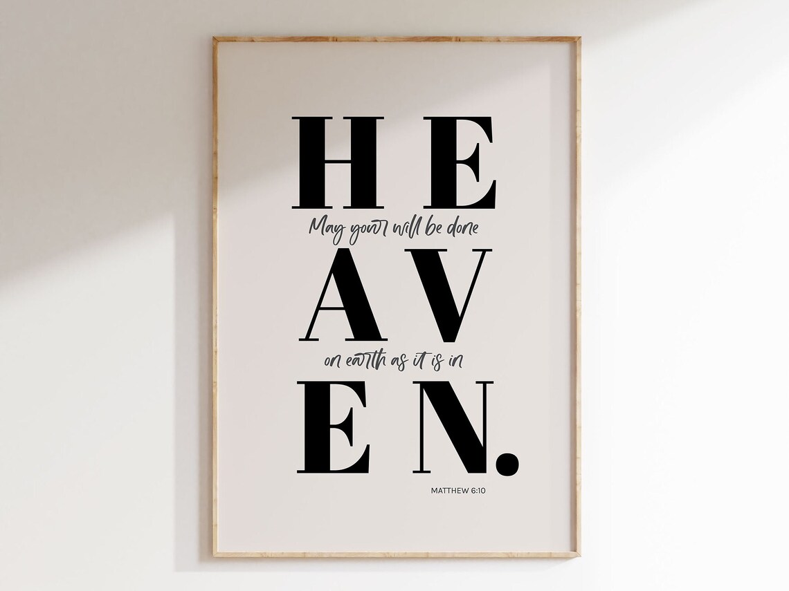 Matthew 6:10 Scripture Poster, Modern Bible Verse