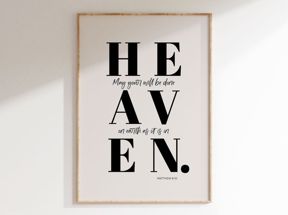 Matthew 6:10 Scripture Poster, Modern Bible Verse