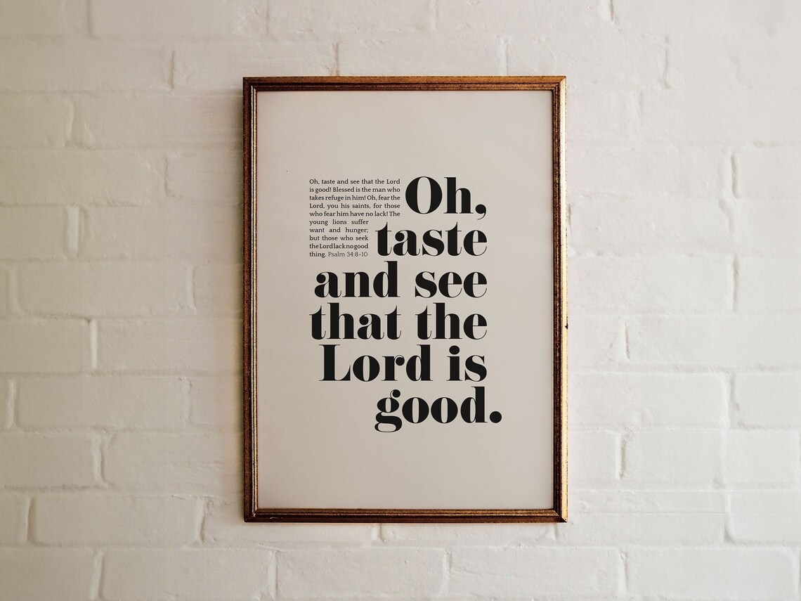 Psalm 34 Oh Taste And See Scripture Art Print - Image 5