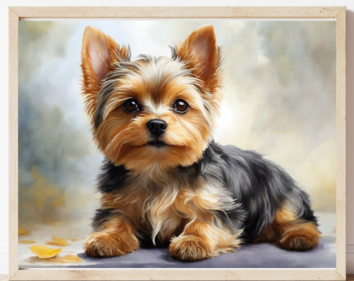 Yorkshire Terrier Pet Portrait Art Print
