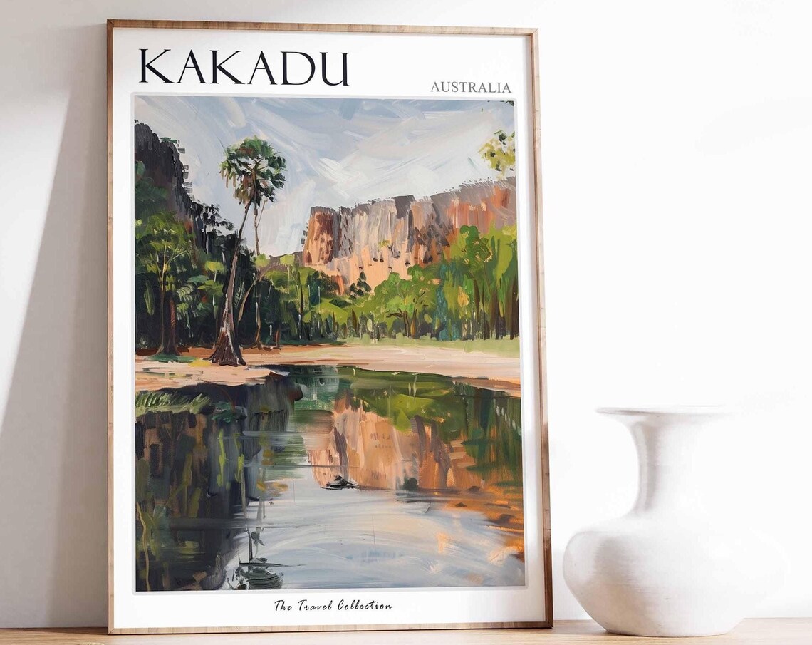 Kakadu Poster Australia Travel Print Australian Decor Oceania Travel Poster Oceanian Wall Art Kakadu Gift Kakadu Travel Poster