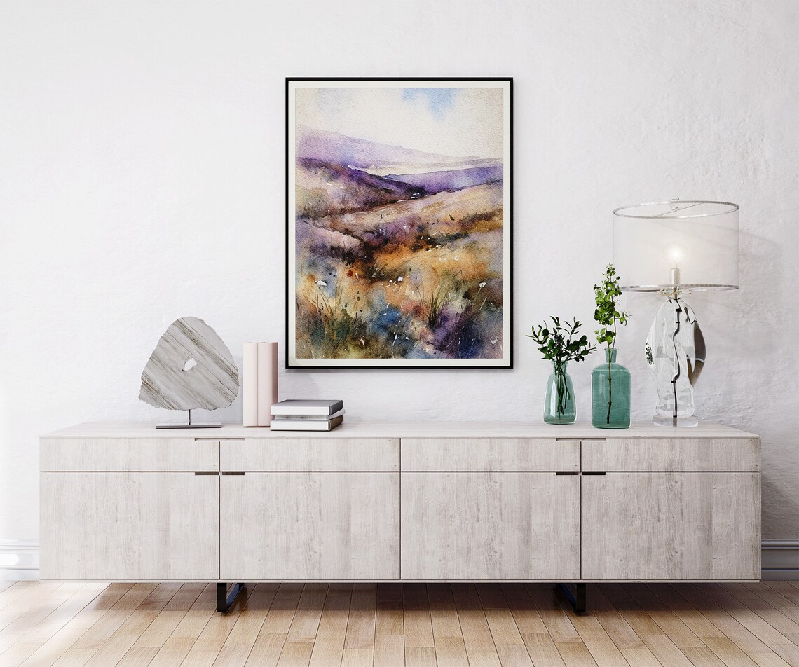 Isle of Skye Scottish Watercolor Landscape Art Print - Image 3