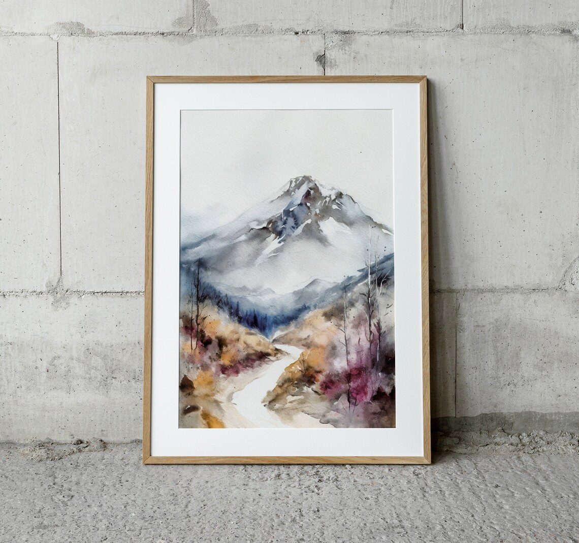 Mount Hood Watercolor Art Print, Oregon Landscape - Image 3