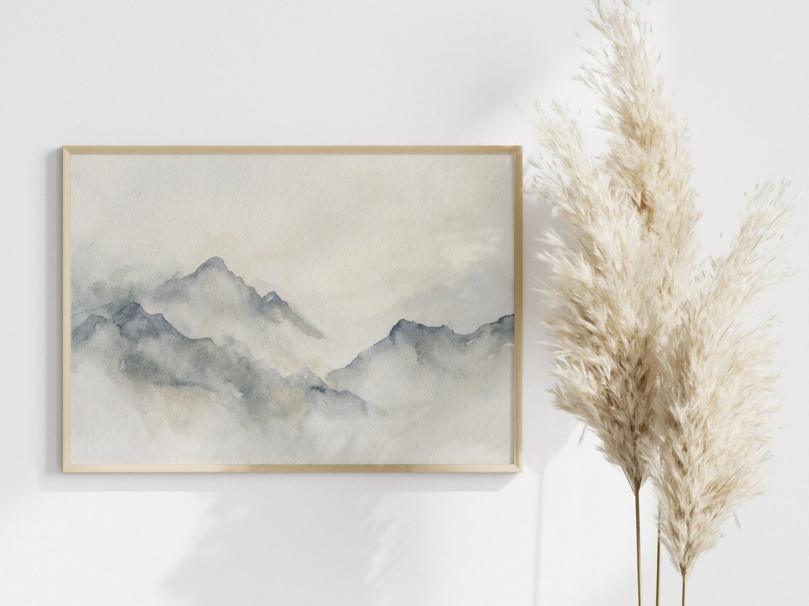 Little Cottonwood Canyon Utah Watercolor Mountain Art Print - Image 2