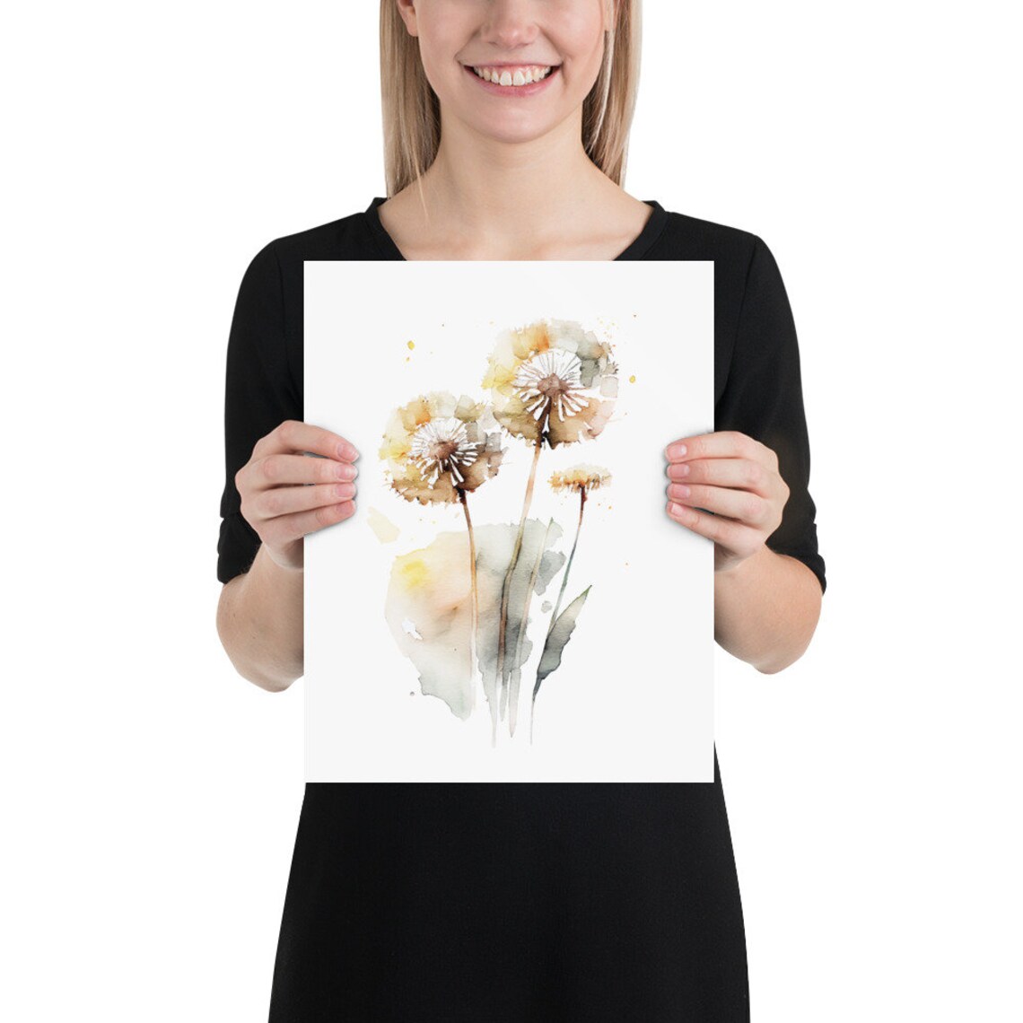 Dandelion Watercolor Wildflowers Botanical Art Print - Image 2