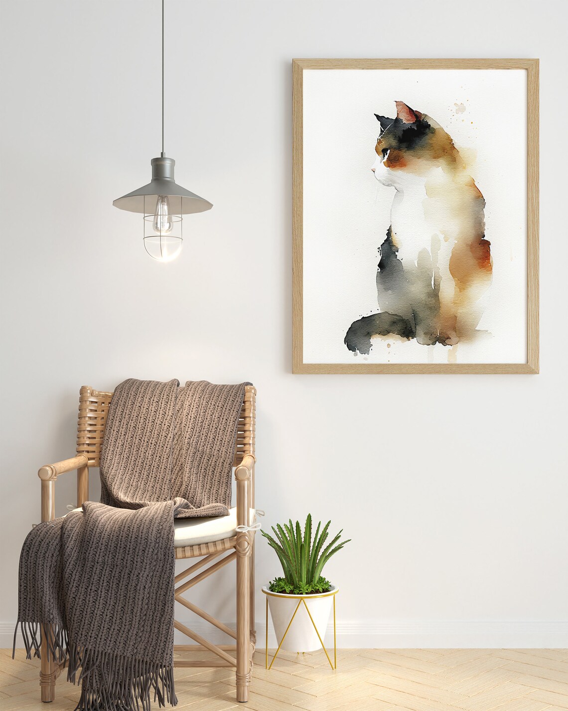 Calico Cat Watercolor Animal Art Print, Cat Poster - Image 5