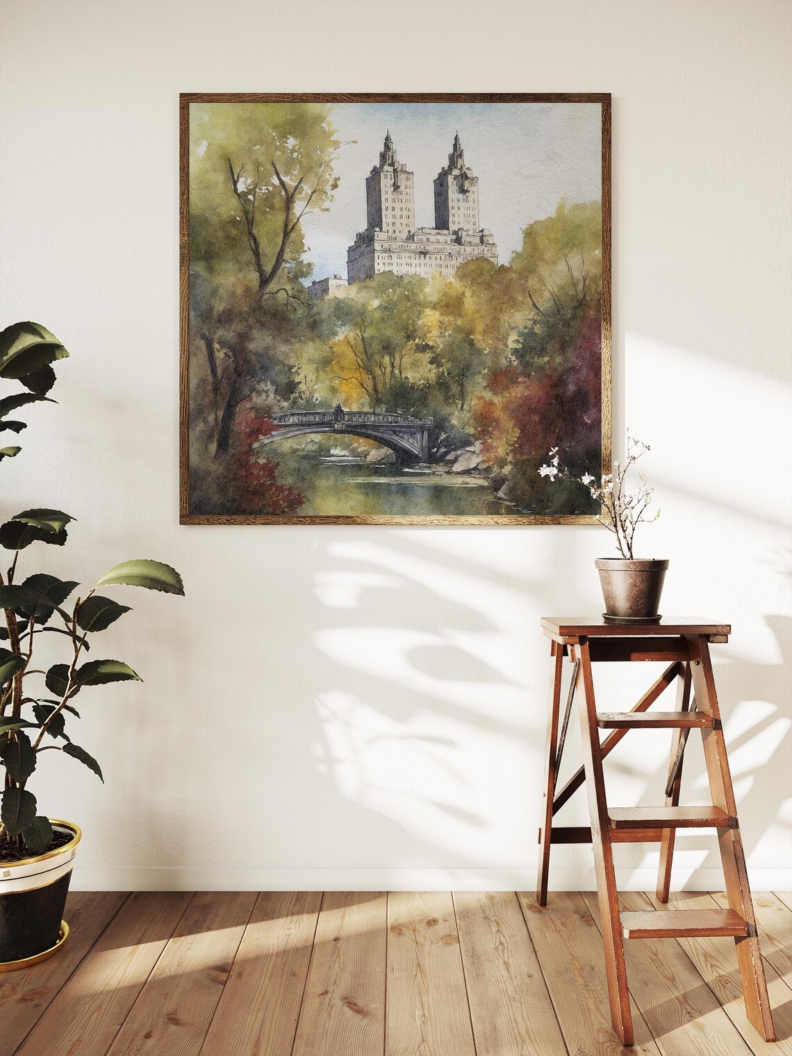 Central Park Watercolor Art Print, New York Cityscape - Image 5