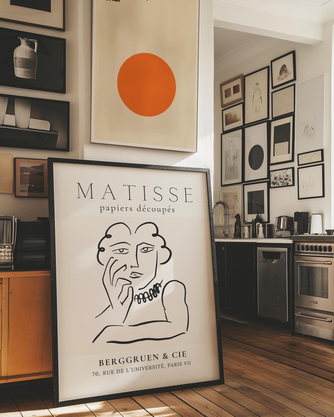 Matisse Line Drawing Woman Face Papiers Decoupes Exhibition Poster - Image 2