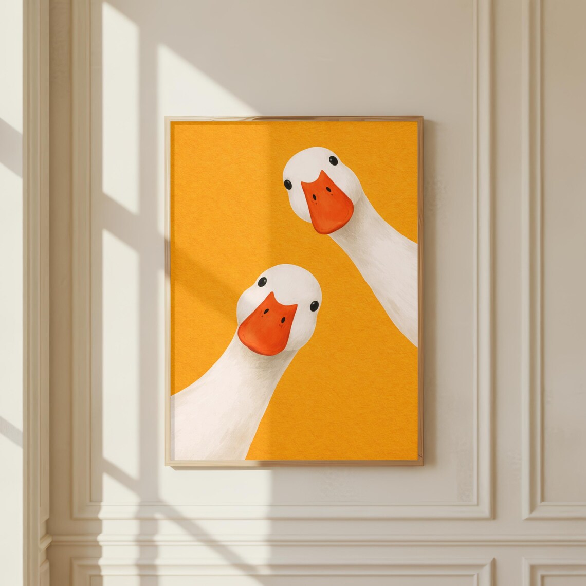Minimalist Duck Poster, Scandinavian Nursery Decor