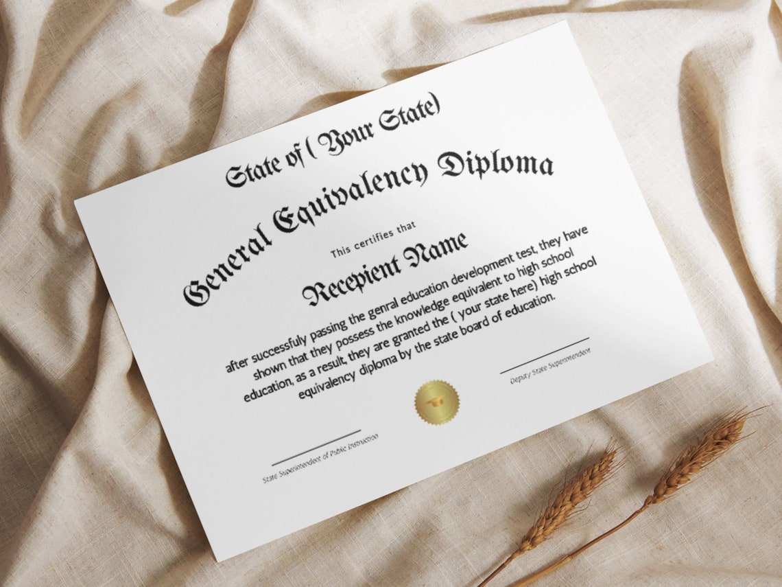 Editable GED Diploma Certificate Canva Template Personalized Print - Image 8