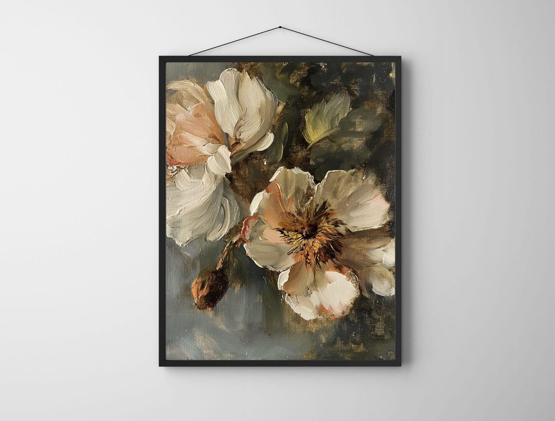Moody Floral Wall Art Dark Botanical Prints - Image 6