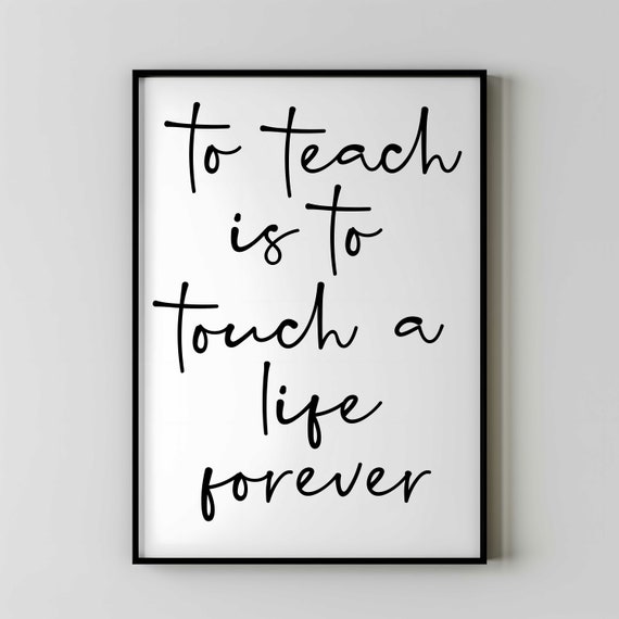 Teacher Thank You Gift Art Print, Classroom Wall Decor