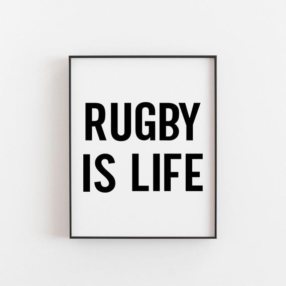 Rugby Is Life Funny Sports Poster Print