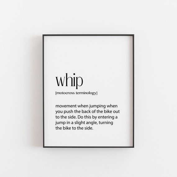 Dirt Bike Decor Whip Definition, Motocross Art Print