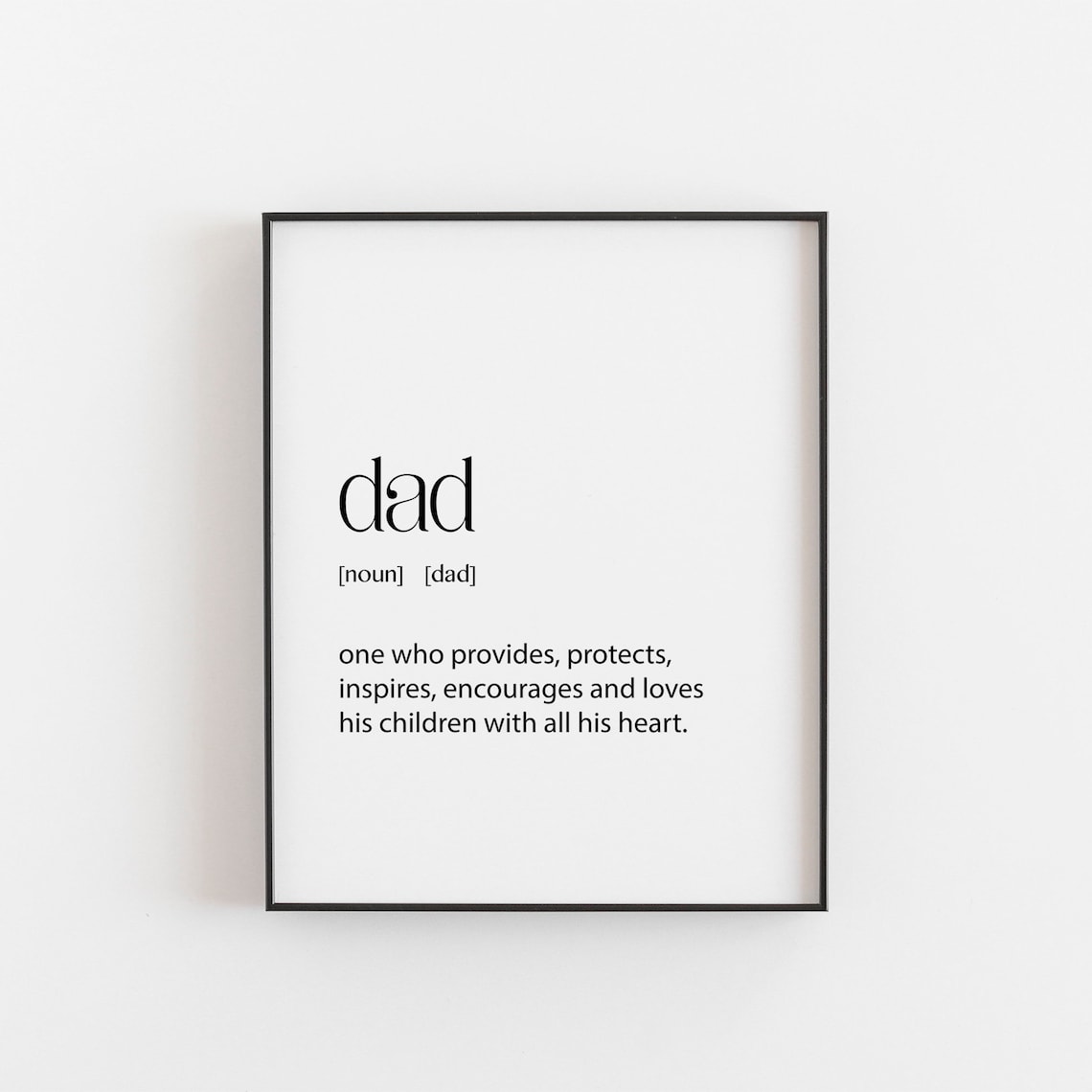 Dad Definition Gift Birthday Christmas Fathers Day Art Print