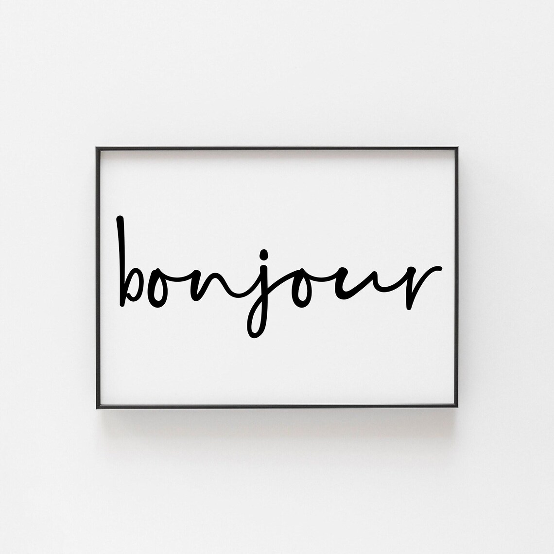 Bonjour Wall Print, French-Inspired Art Print