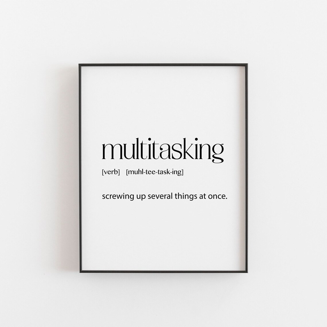 Funny Mom Multitasking Definition Poster, Bedroom Decor