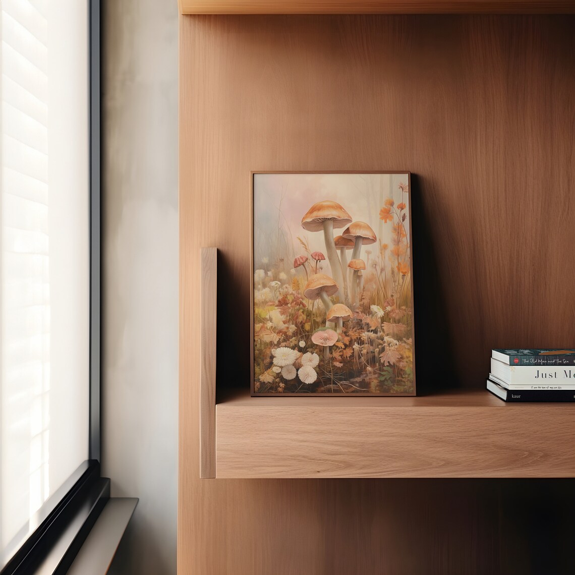 Delicate Mushrooms Cottagecore Woodland Art Print - Image 4
