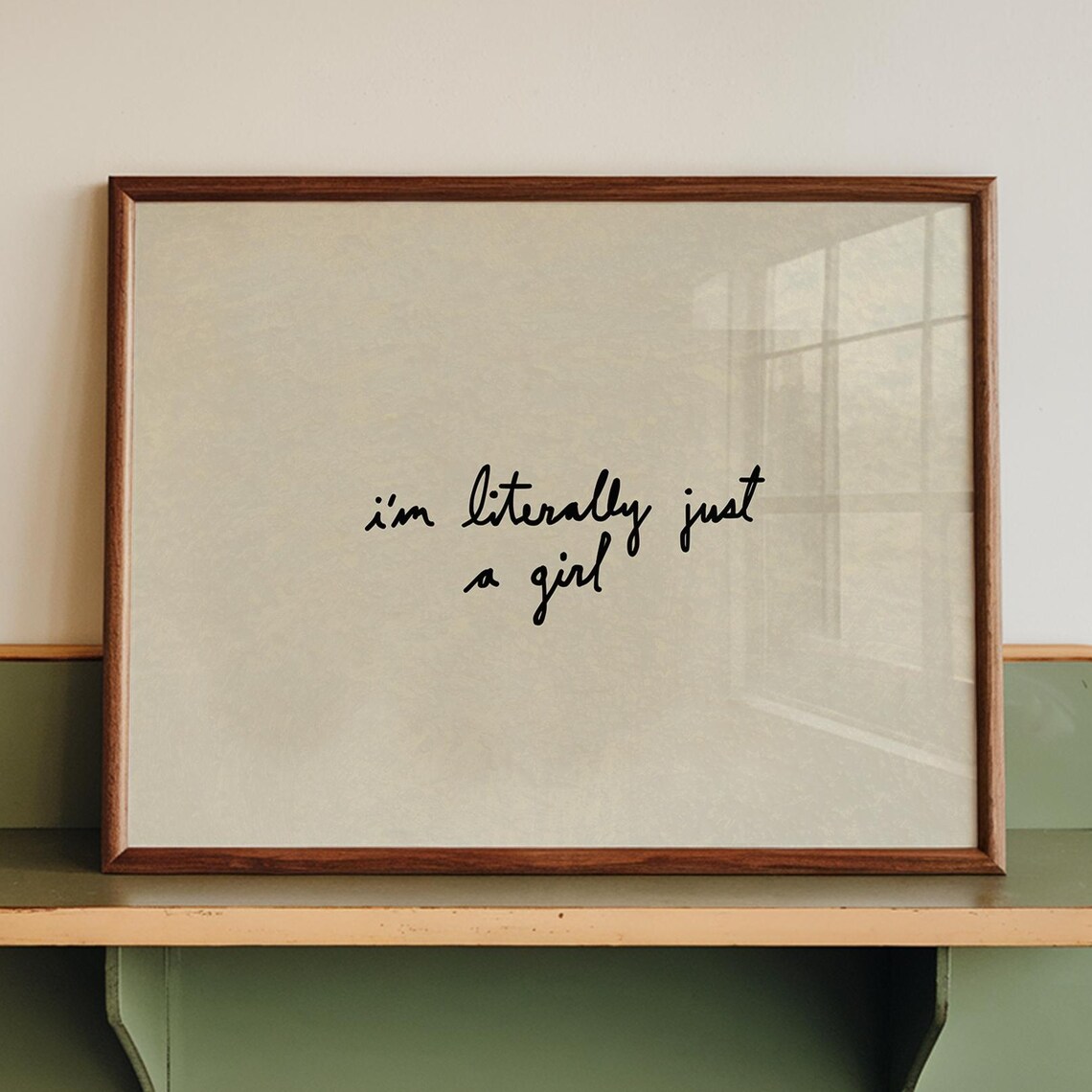 Im Literally Just A Girl Minimalist Typography Art Print