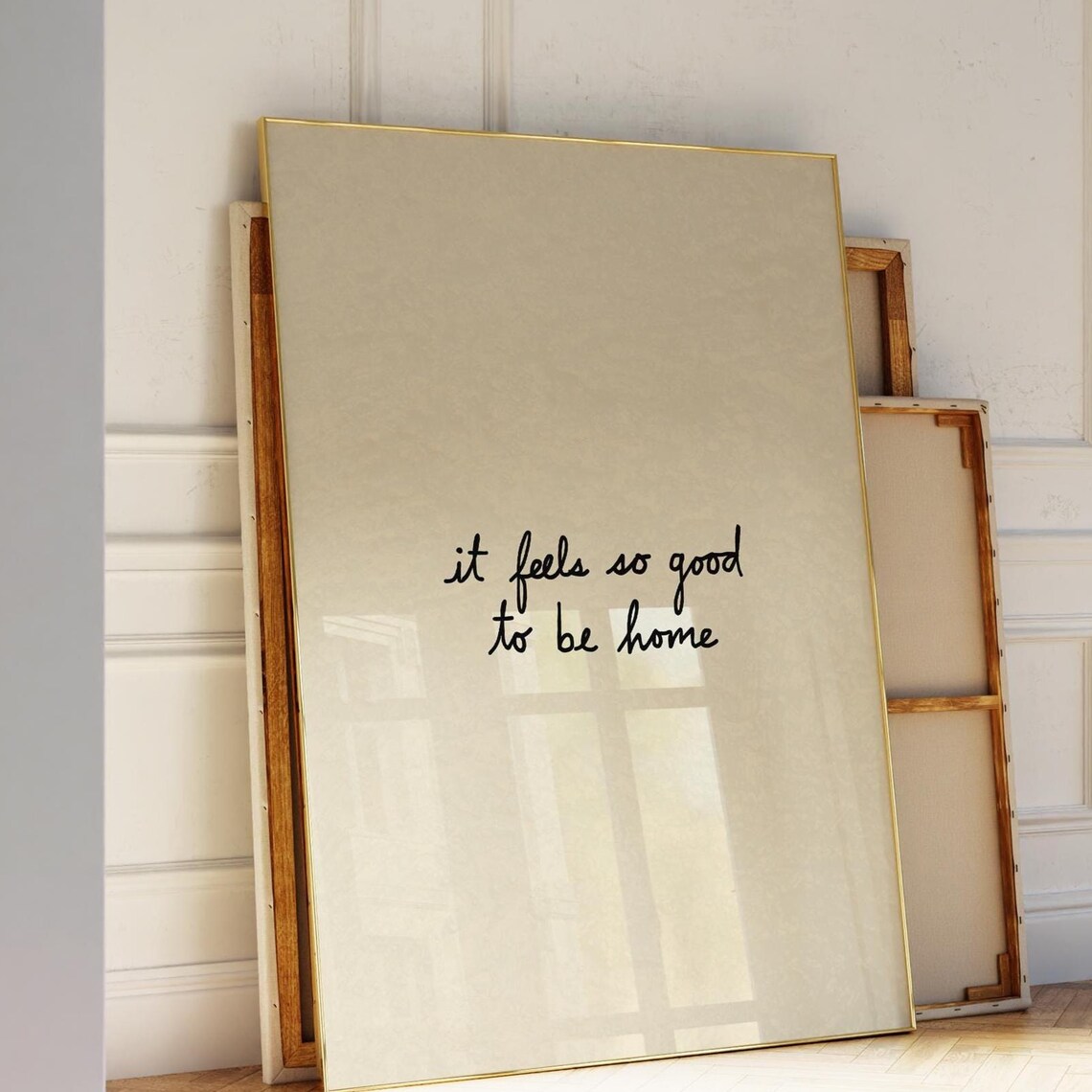 It Feels So Good To Be Home Art Print, Living Room Decor