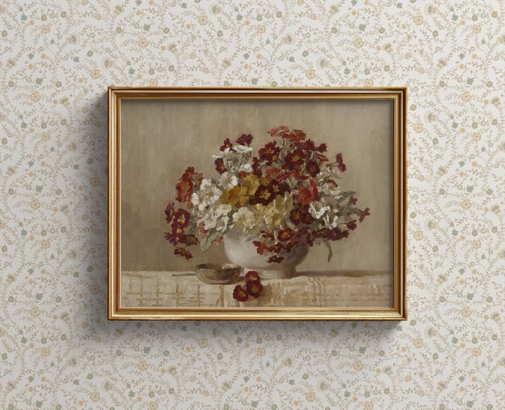 Vintage Victorian Botanical Floral Bouquet Art Print