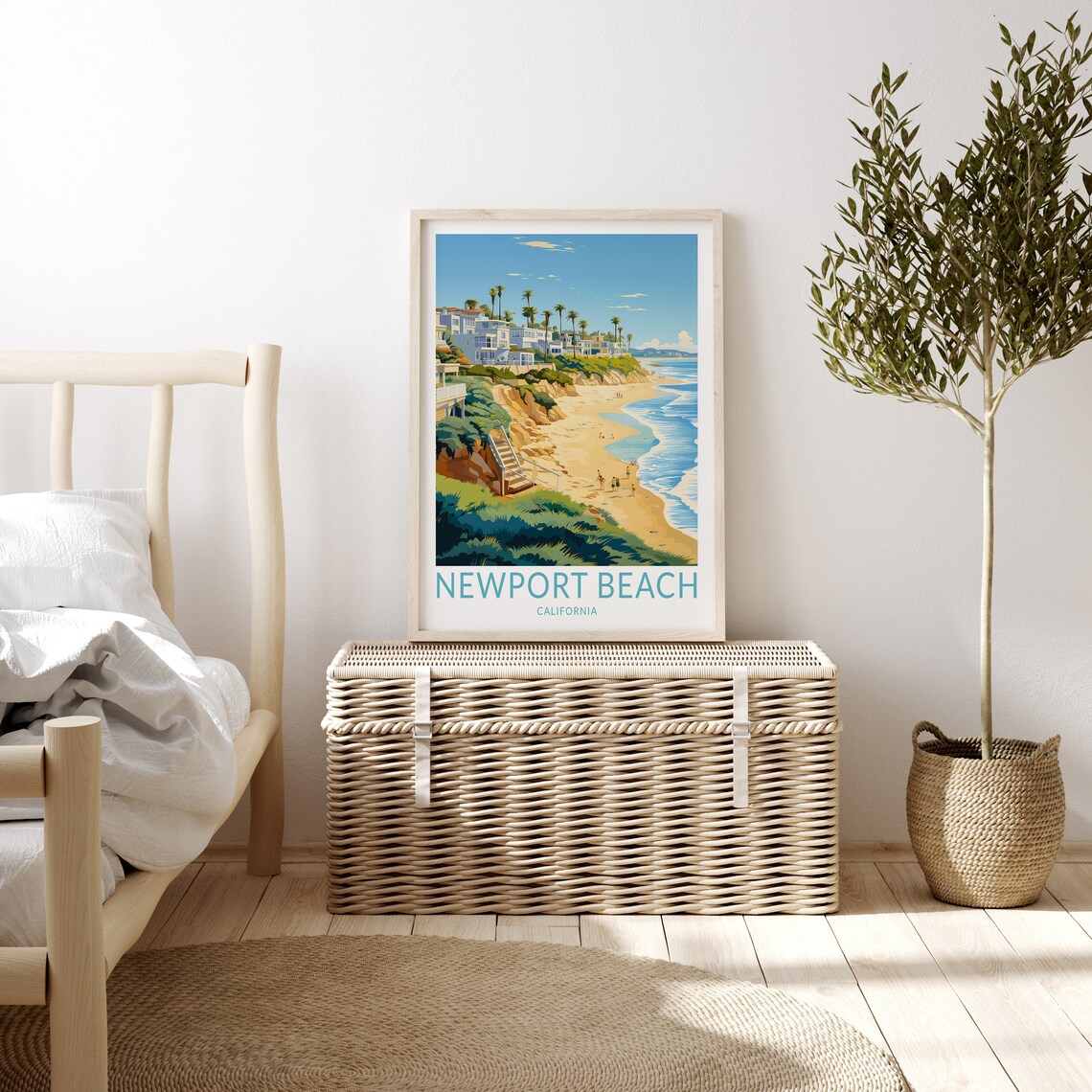 Newport Beach California Travel Poster, Coast Decor - Image 3