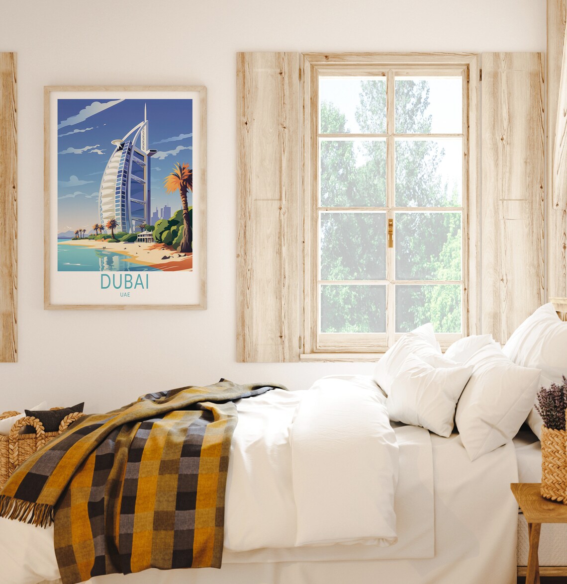 Dubai Travel Poster, United Arab Emirates Art Print - Image 2