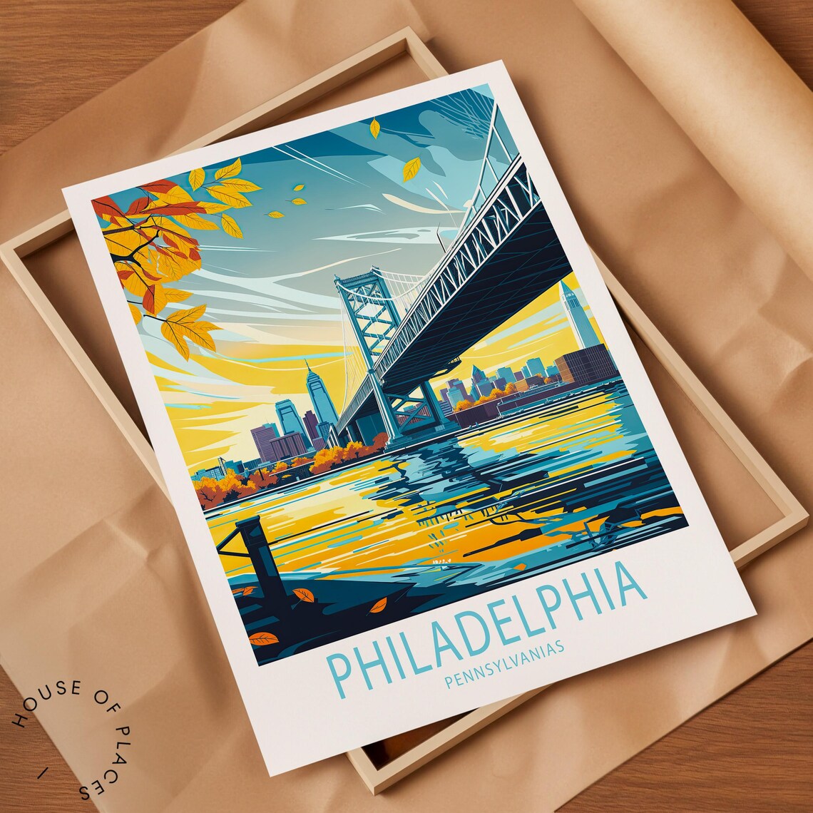 Philadelphia Travel Poster, Pennsylvania City Art Print - Image 2