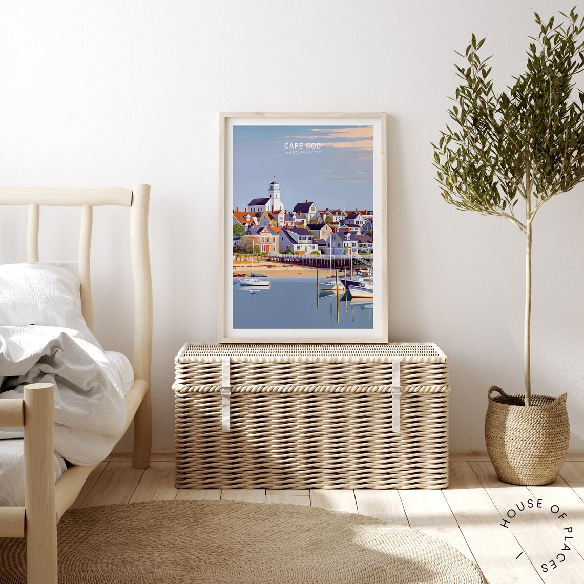 Cape Cod Travel Poster, Massachusetts Travel Art - Image 3