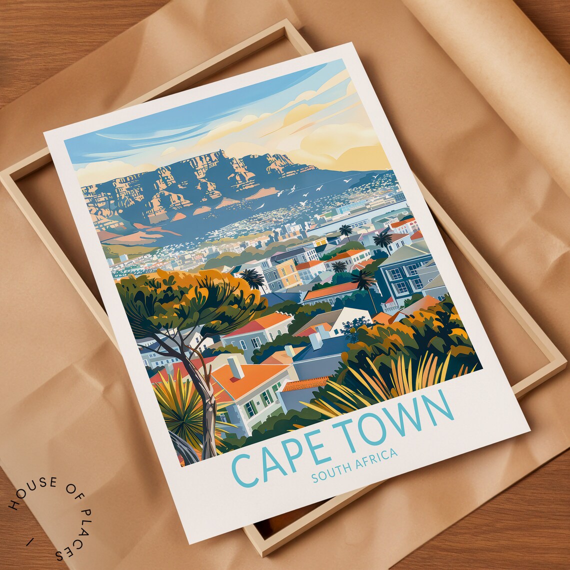 Cape Town South Africa Home Decor Travel Poster - Image 2